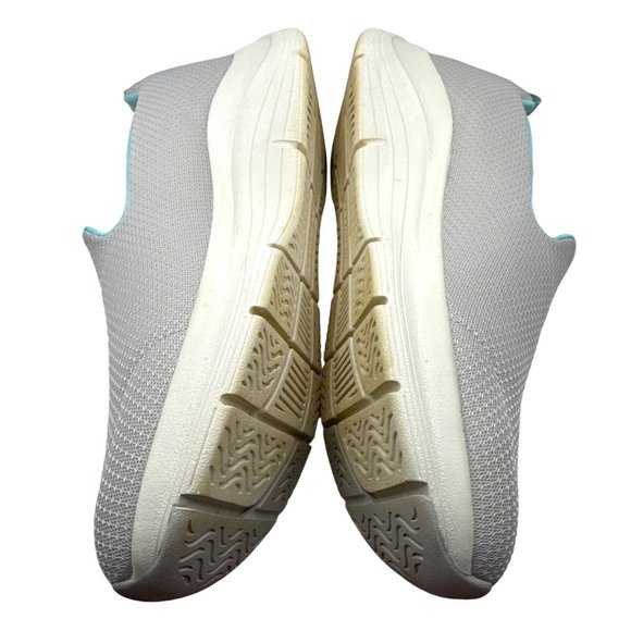 Skechers Sneakers Womens Size 10 Gray Teal Arch Comfort Athletic Slip On Shoes - Picture 3 of 11